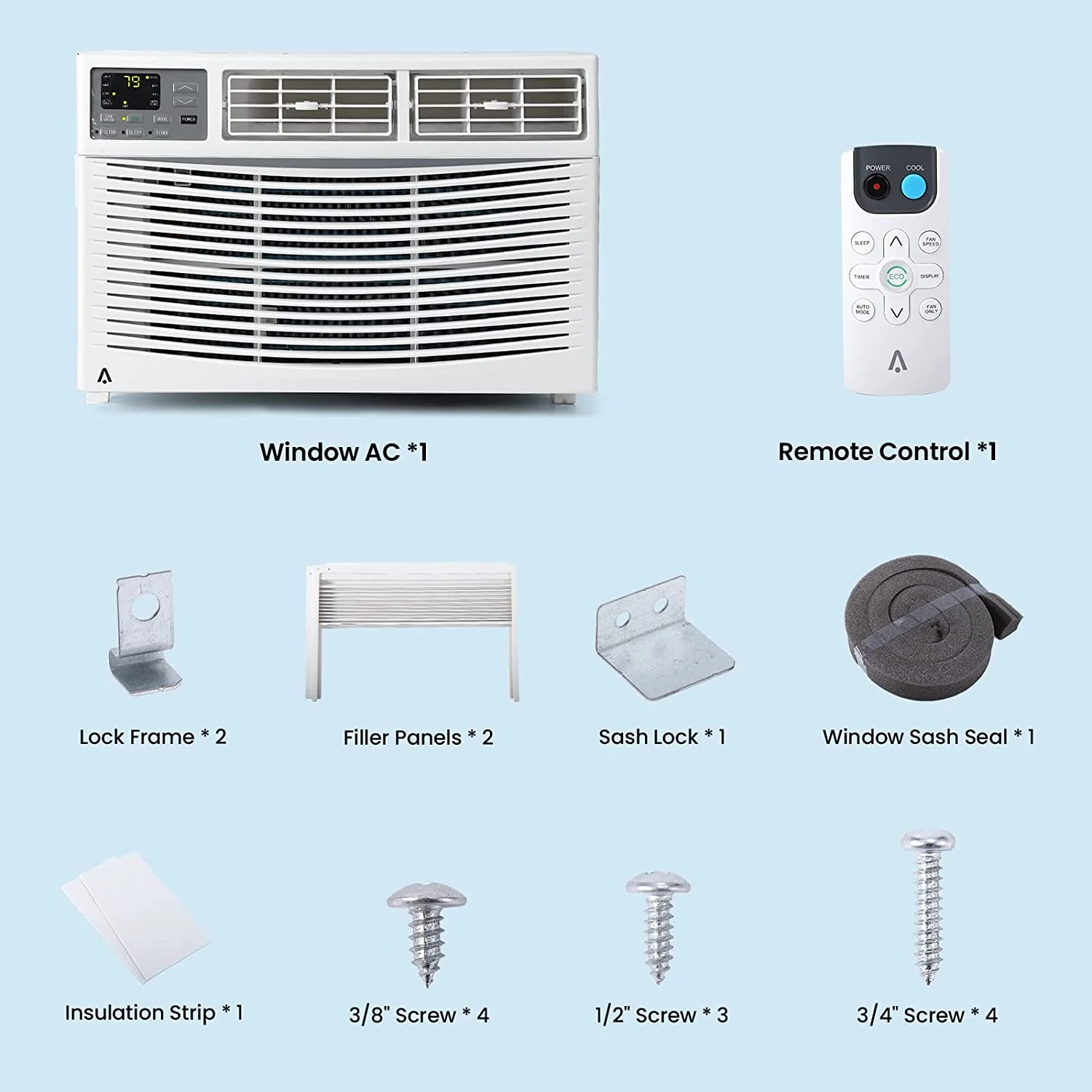 12000btu Window Air Conditioner With Wi-fi Enabled, Remote Control, Cooling Up To 550sq.ft, 115v Wall Mounted Window Ac Units For Rooms, Dehumidifier, Fan, Reusable Filter(12000 BTU) - Image 10