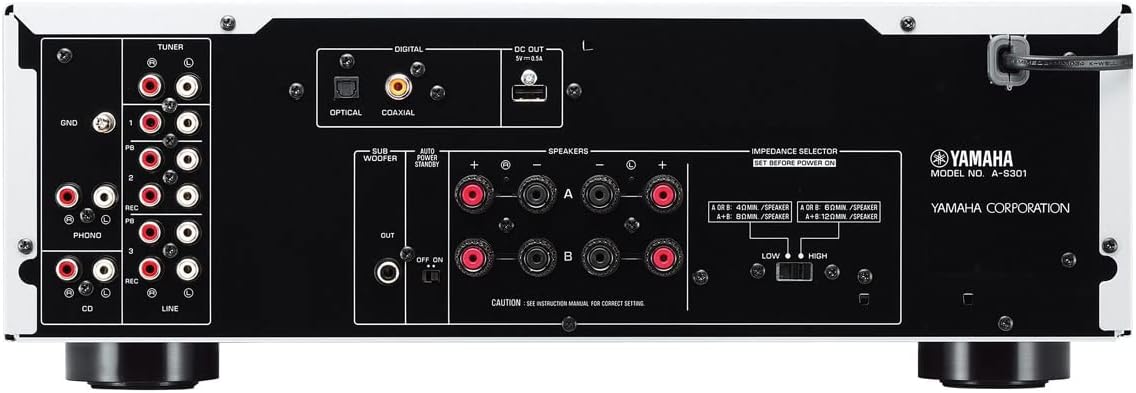 Yamaha Audio A-S301BL Natural Sound Integrated Stereo Amplifier (Black)