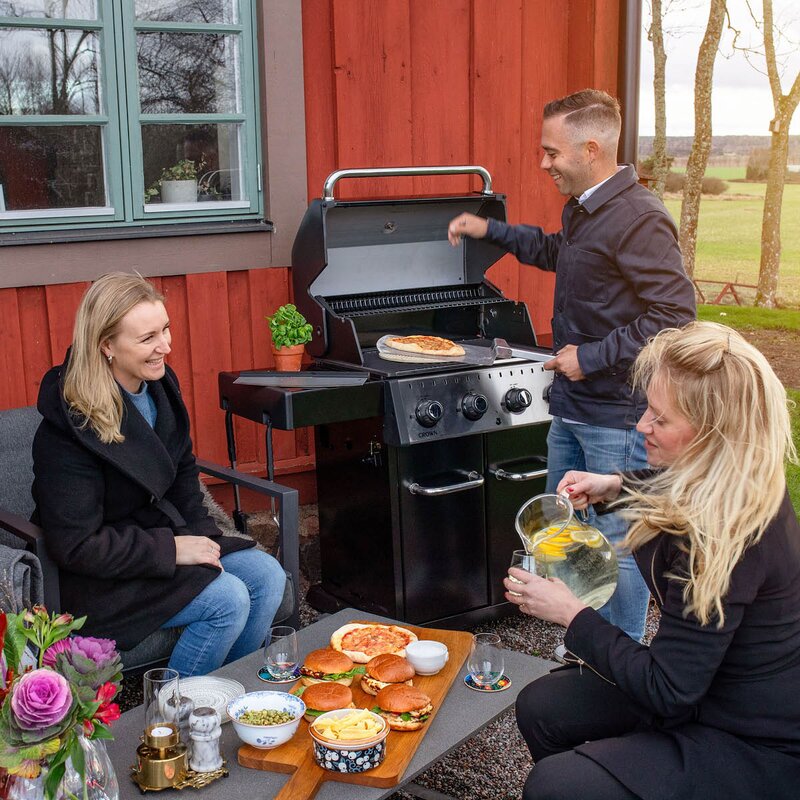 Crown 420 gassgrill med fire brennere