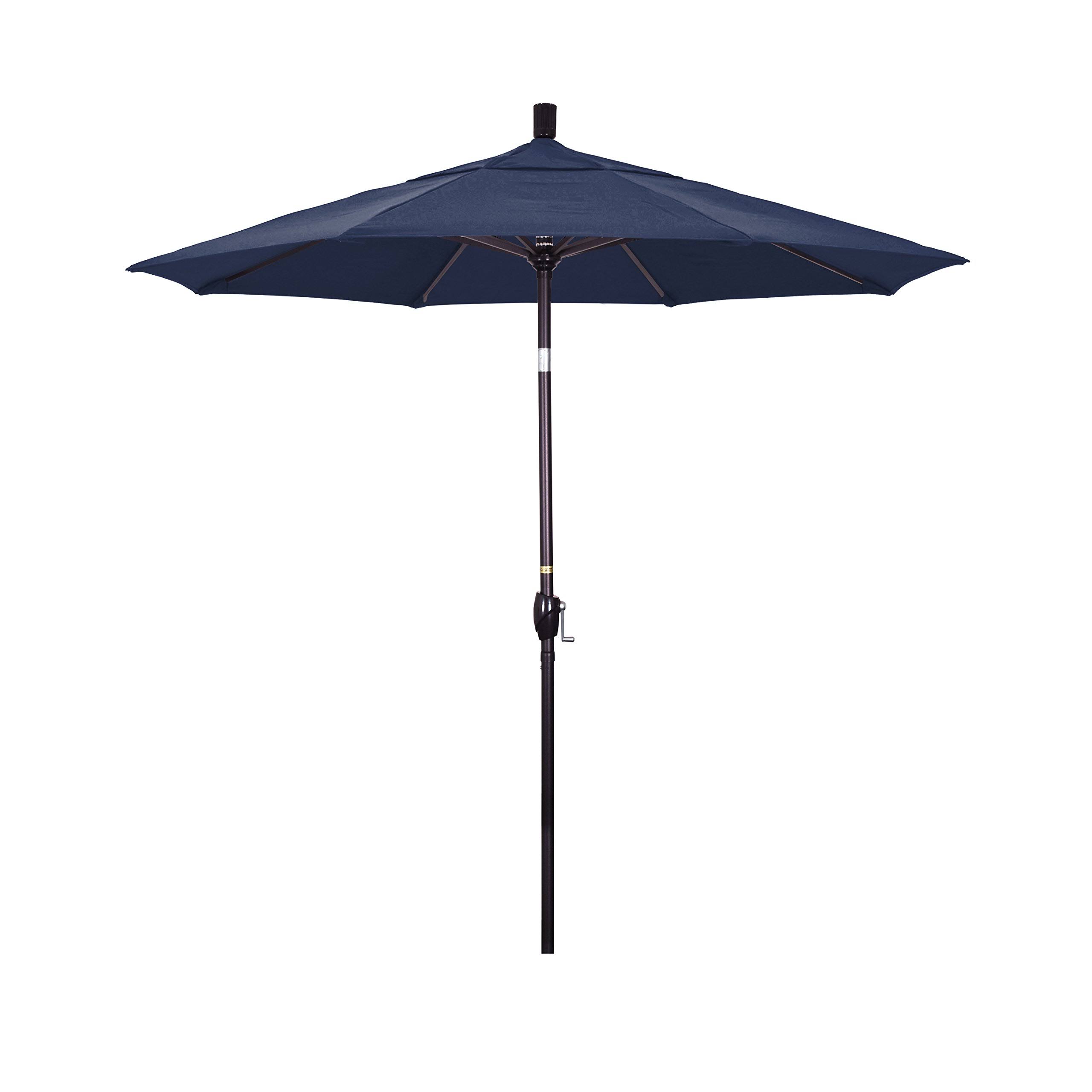 California Umbrella 7.5' Market Patio Umbrella in Navy Blue