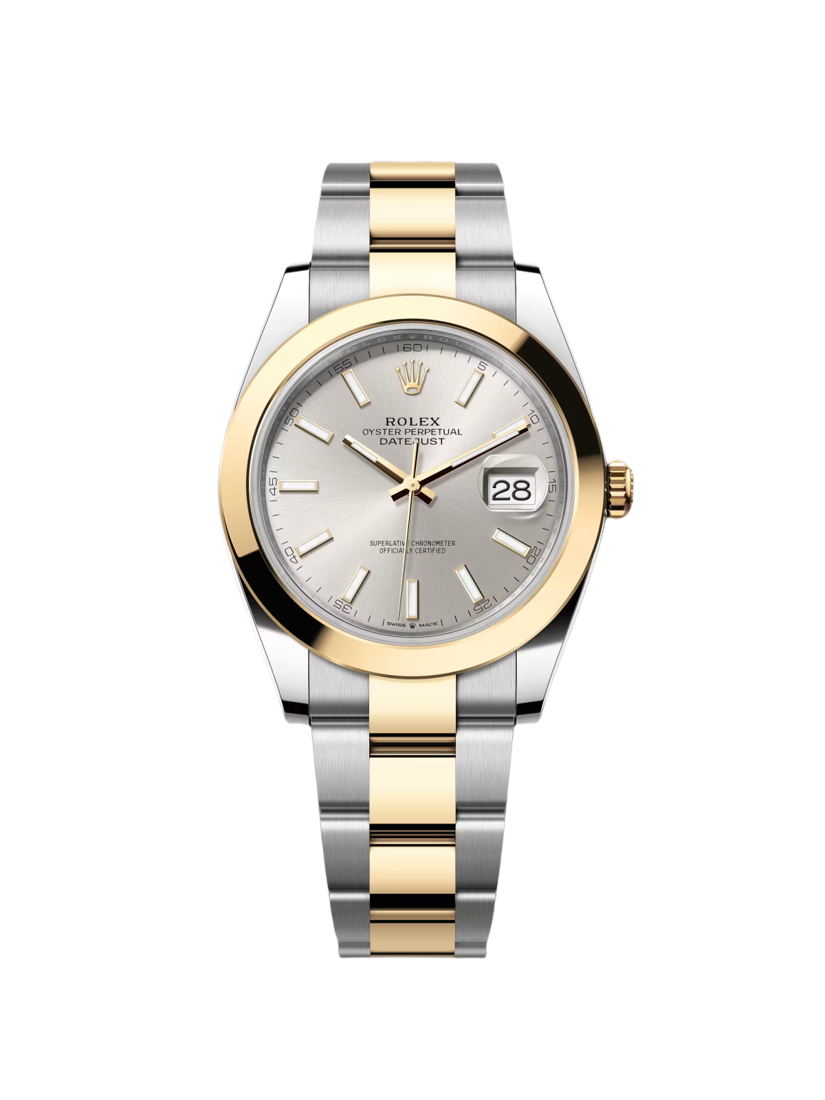 【Super Clone】RLX Datejust 41mm 126303 Silver Index Oyster Steel and Yellow Gold Mens Watch