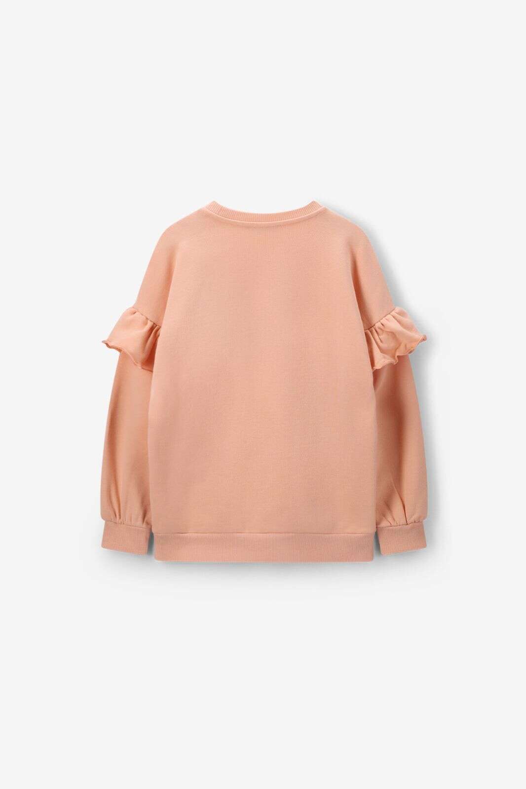 Lichtoranje ruffle sweater