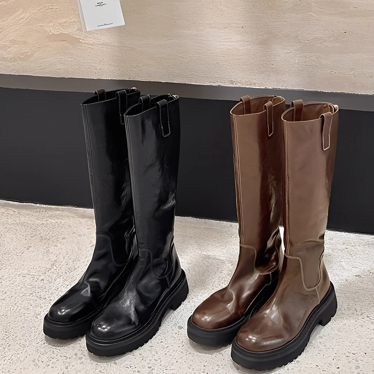 Christine - Bottes élégantes montant jusqu'aux genoux pour femmes