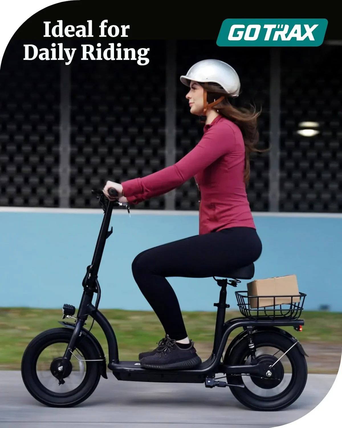 Trottinette électrique Gotrax pour adultes avec siège, autonomie maximale de 30 à 40 km, pneus tout-terrain, larges pédales
