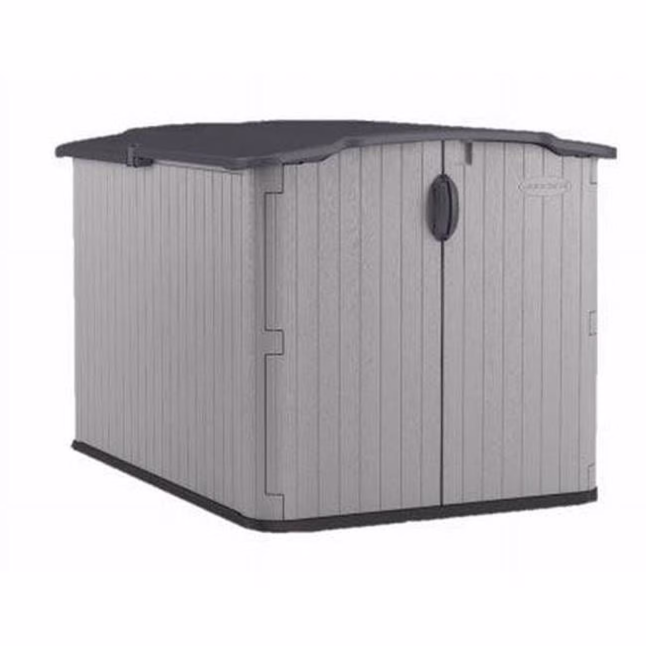 Durable Resin Horizontal Storage Shed with Floor Kit 4 ft x 6 ft x 4 ft, Multicolor(4' x 6')