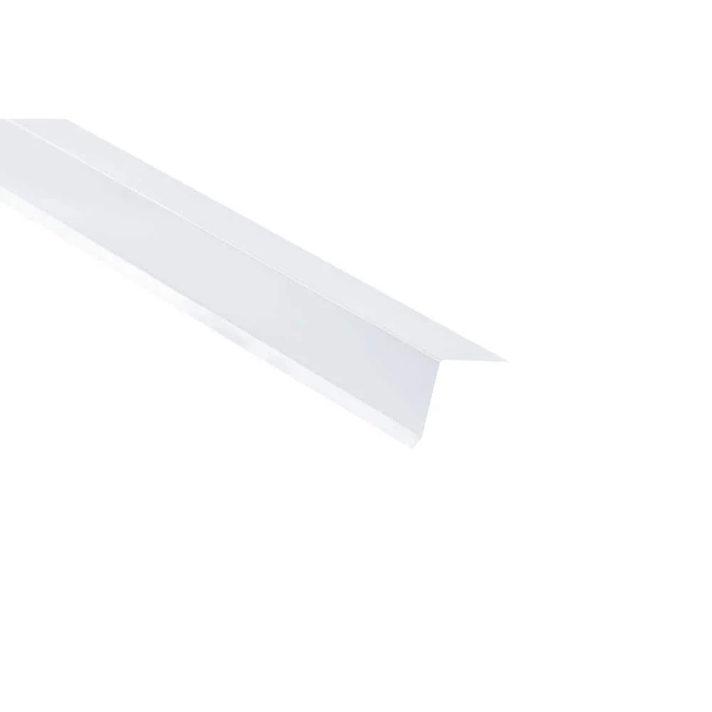 Art's Sheet Metal 26-Gauge 2 in. x 2 in. Nosing Grip (Drip Edge) Flashing - White