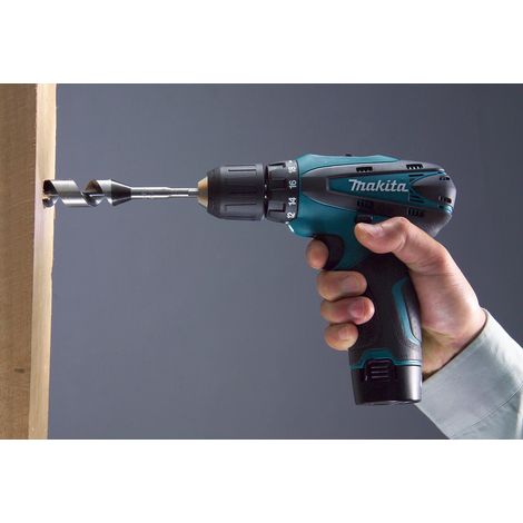 Makita – Perceuse-visseuse sans fil 10,8V avec 2 batteries 1,3Ah – Moteur Brushless – Couple 24Nm pour perçage acier/bois – Mallette de transport incluse — vue 3