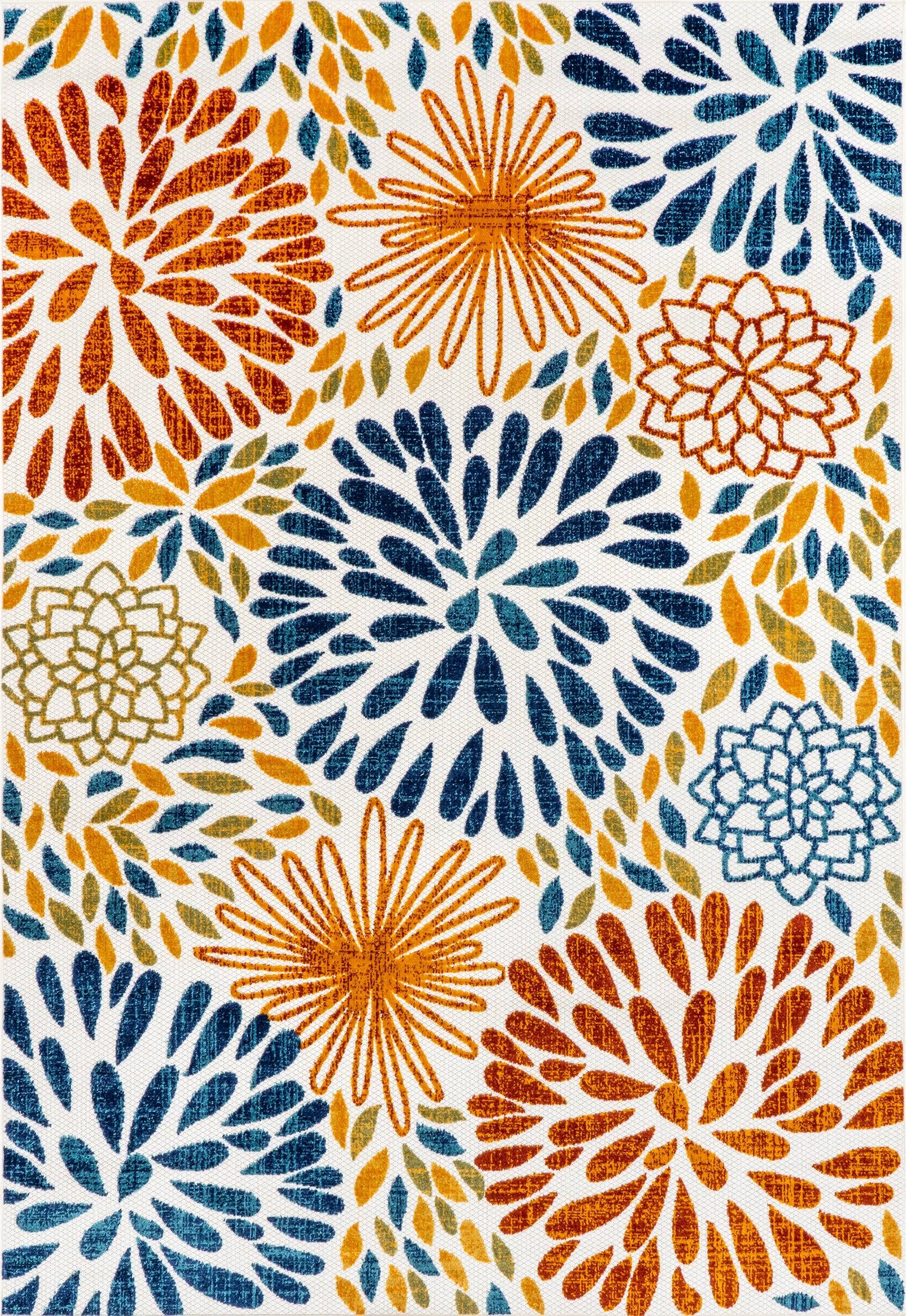 nuLOOM 3' x 5' Monique Floral Indoor/Outdoor Area Rug