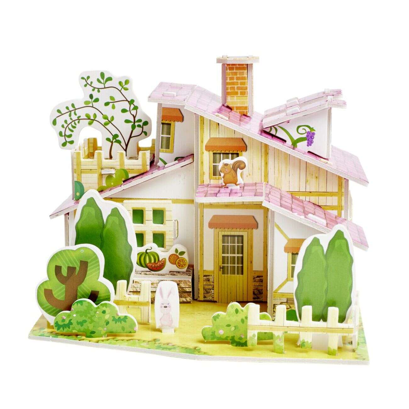 Mini Puzzle 3D en carton forme maison 14x21cm