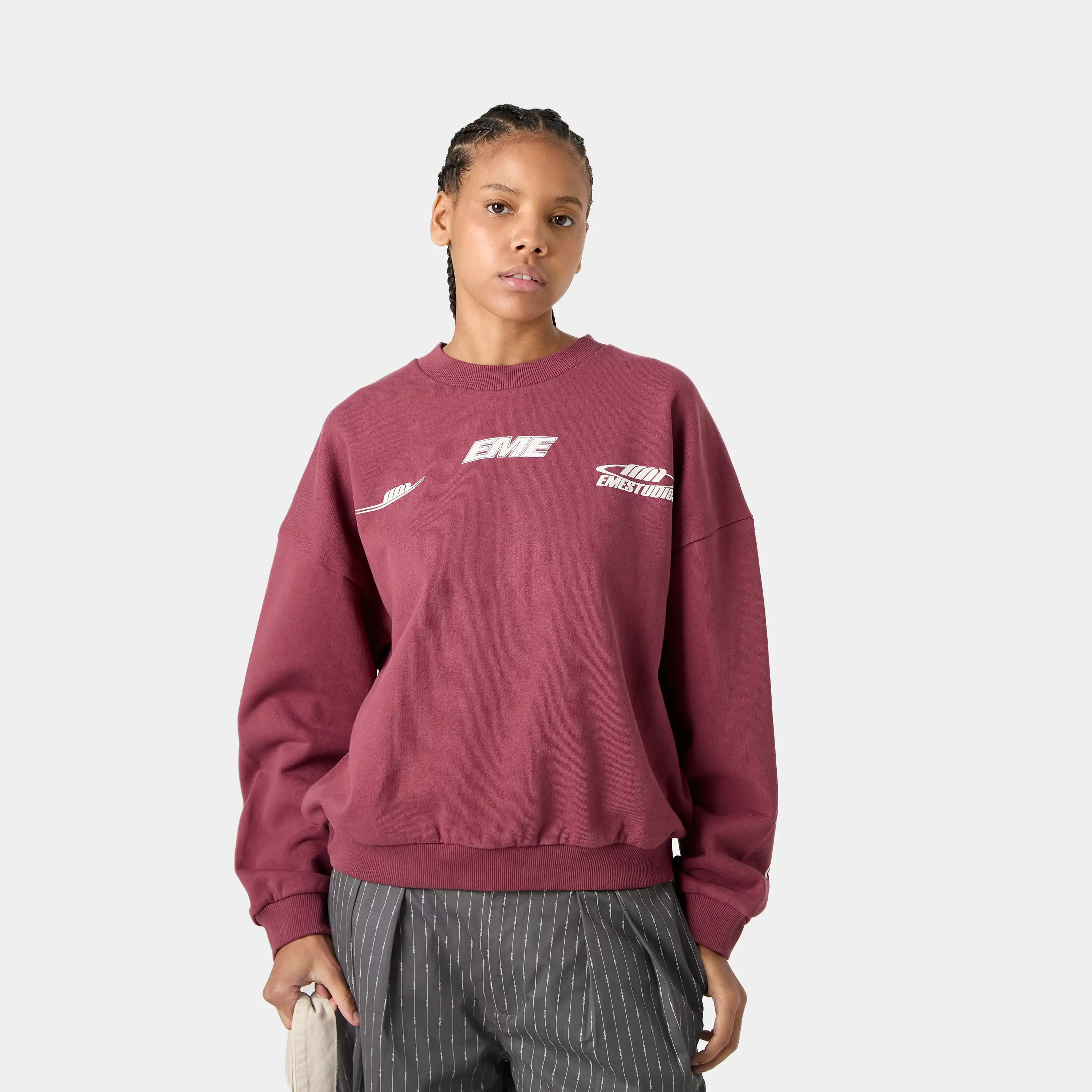 Zenit Burgundy Oversized Crewneck