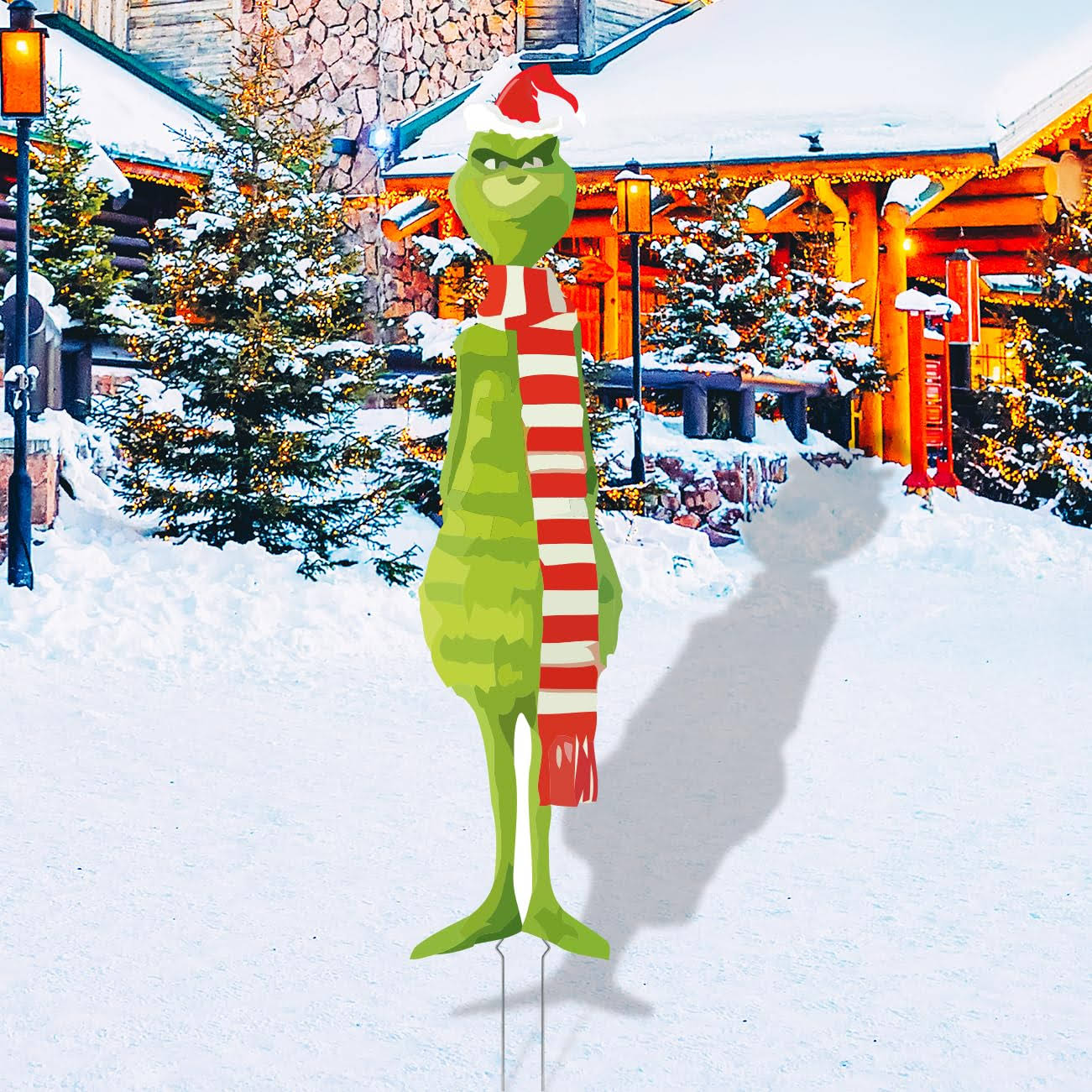 Grinch Christmas Decorations Christmas Decorations Grinch Christmas Yard Signs with Stakes Extra Large for Outdoor Christmas Decorations
