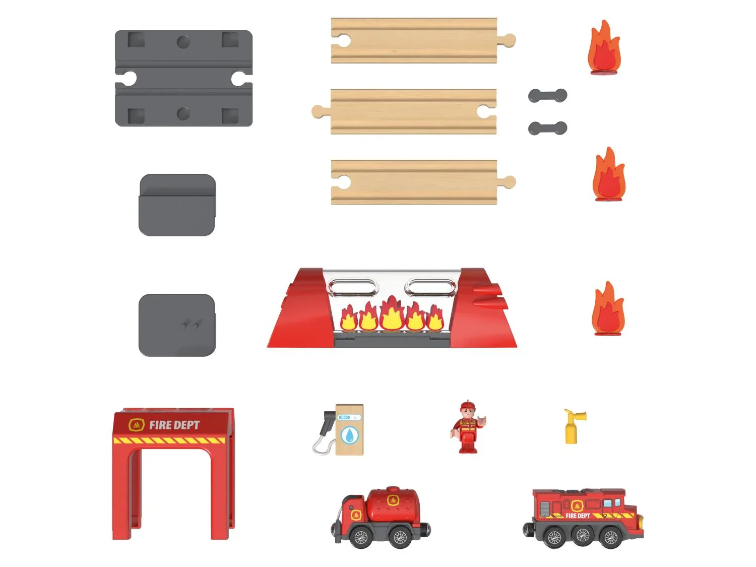 Playtive Set gare interactive ou set intervention pompiers