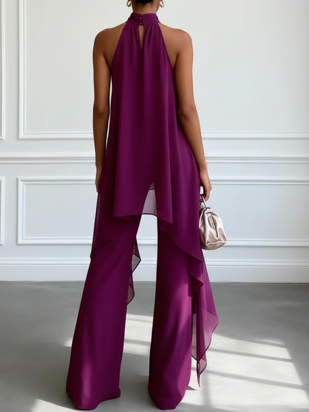 Violette | Ensemble élégant halter avec pantalon