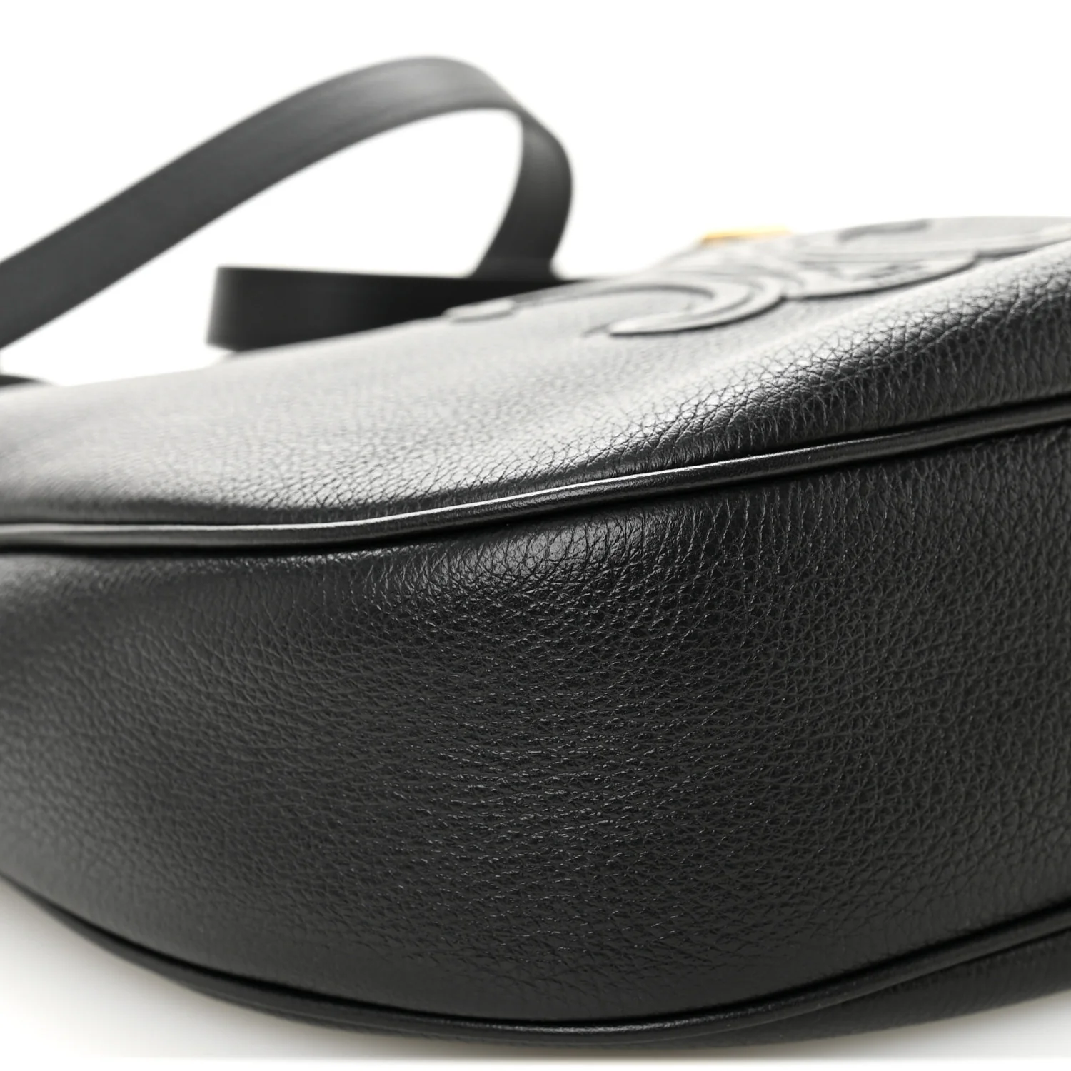 Supple Calfskin Cuir Triomphe Small Heloise Shoulder Bag Black