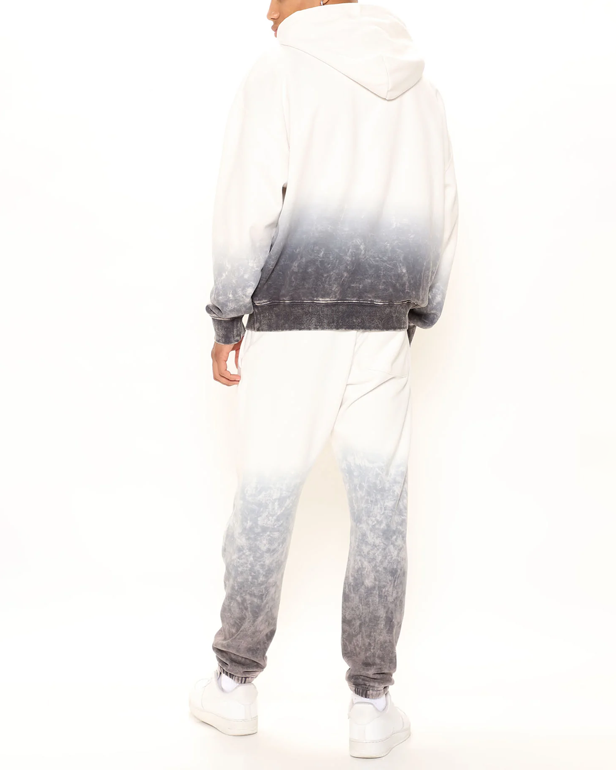 Ensemble de sweat à capuche pour homme avec imprimé tie-dye ombré