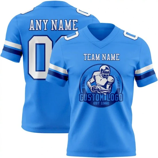 Custom Powder Blue White-Royal Mesh Jersey