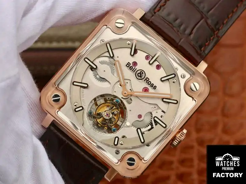Bell & Ross BR-X2 Tourbillon 18K Rose Gold Stainless Steel Brushed Dial