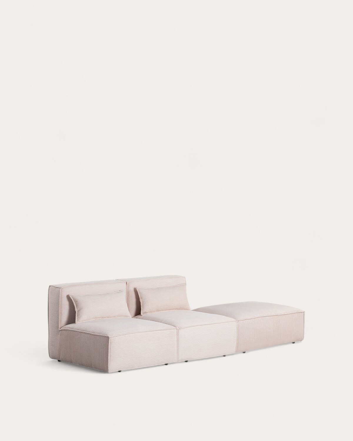 Kilhe Pana Gruesa - Sofá Modular de 2 Piezas con Puff de Pana Gruesa Kilhe