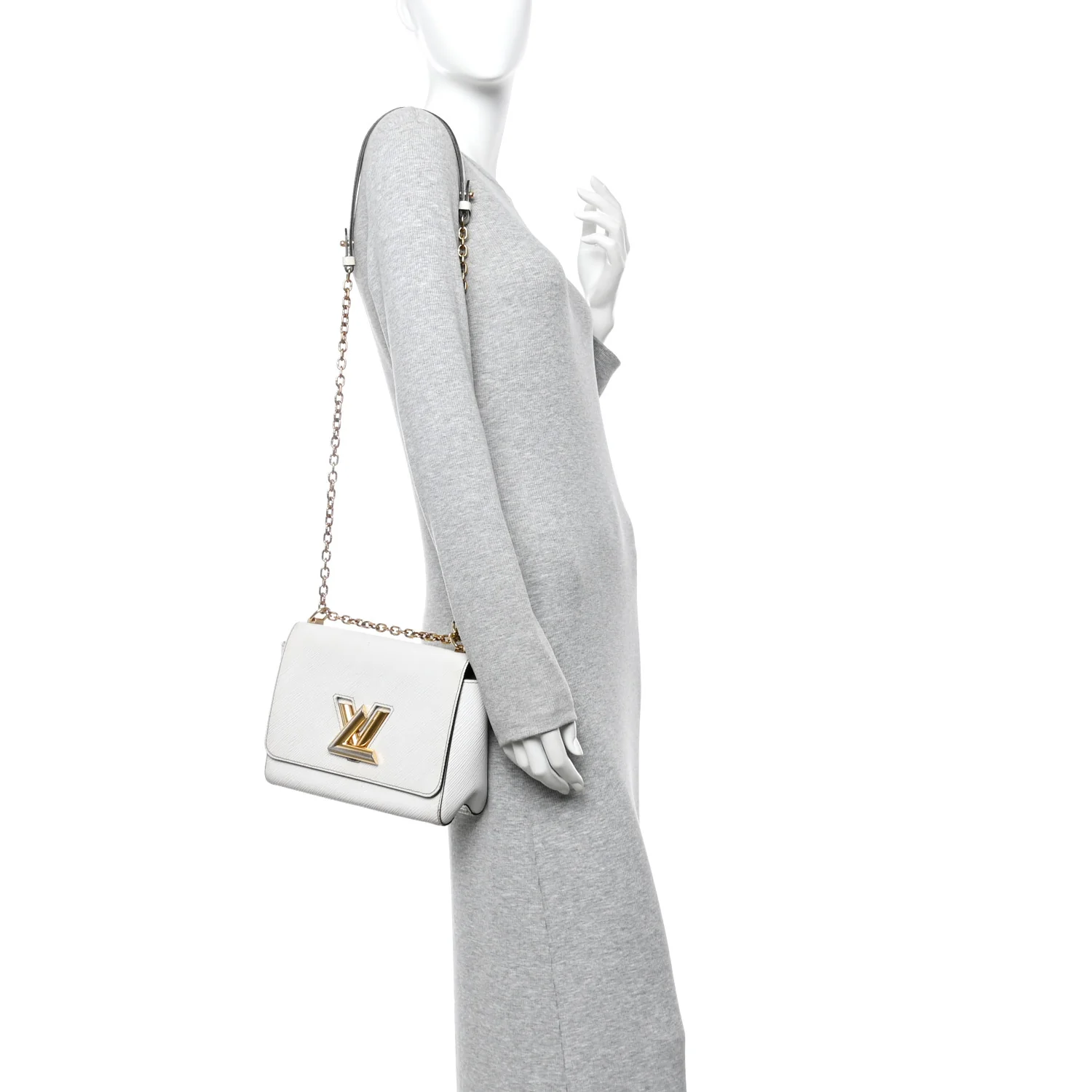 Epi Twist Shoulder Bag MM White