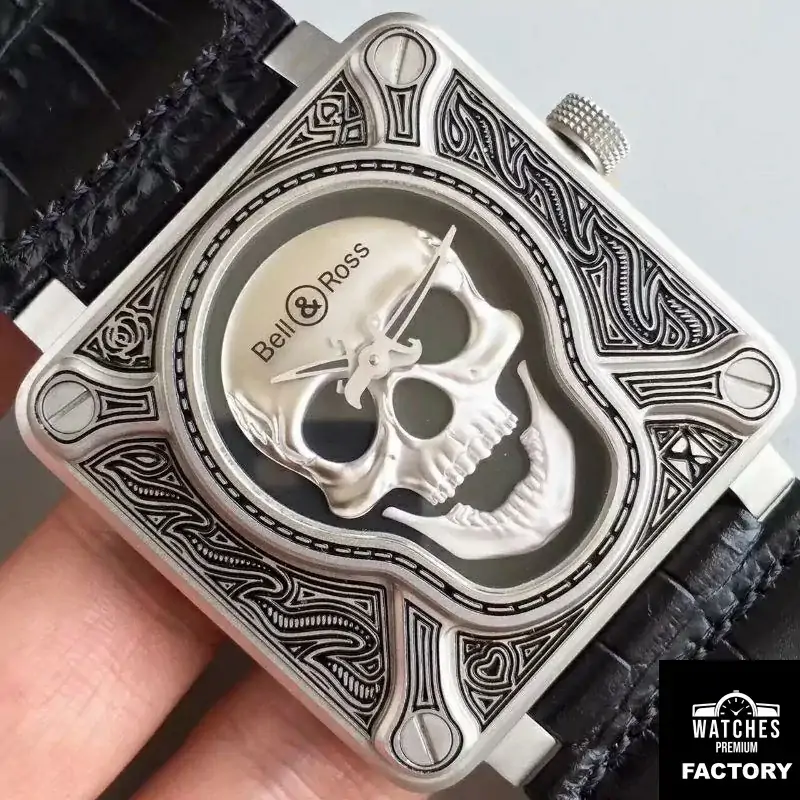 Bell & Ross BR 01 Burning Skull Black Dial