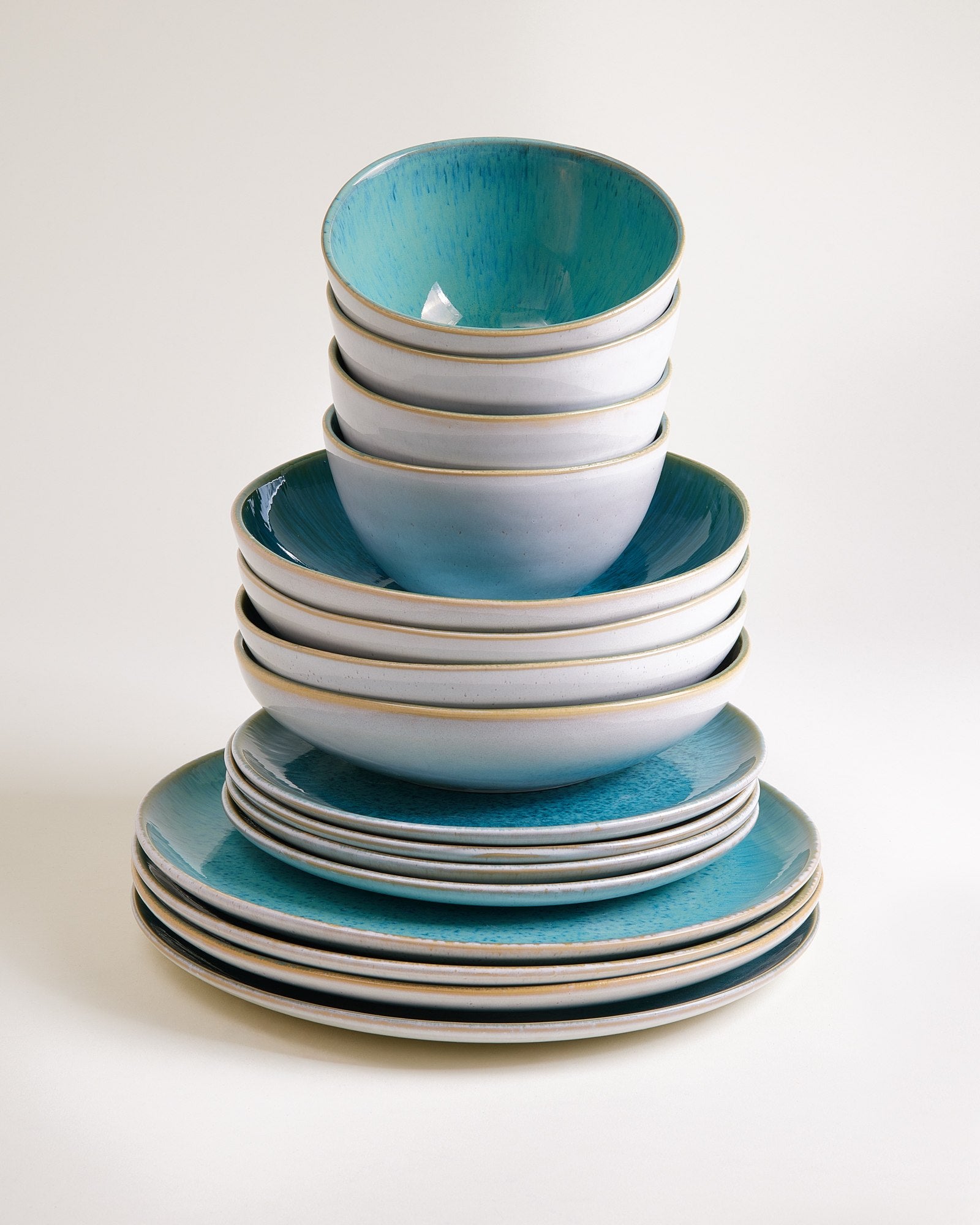 AREIA - TABLEWARE SET CLASSIC AQUA 16 PIECES