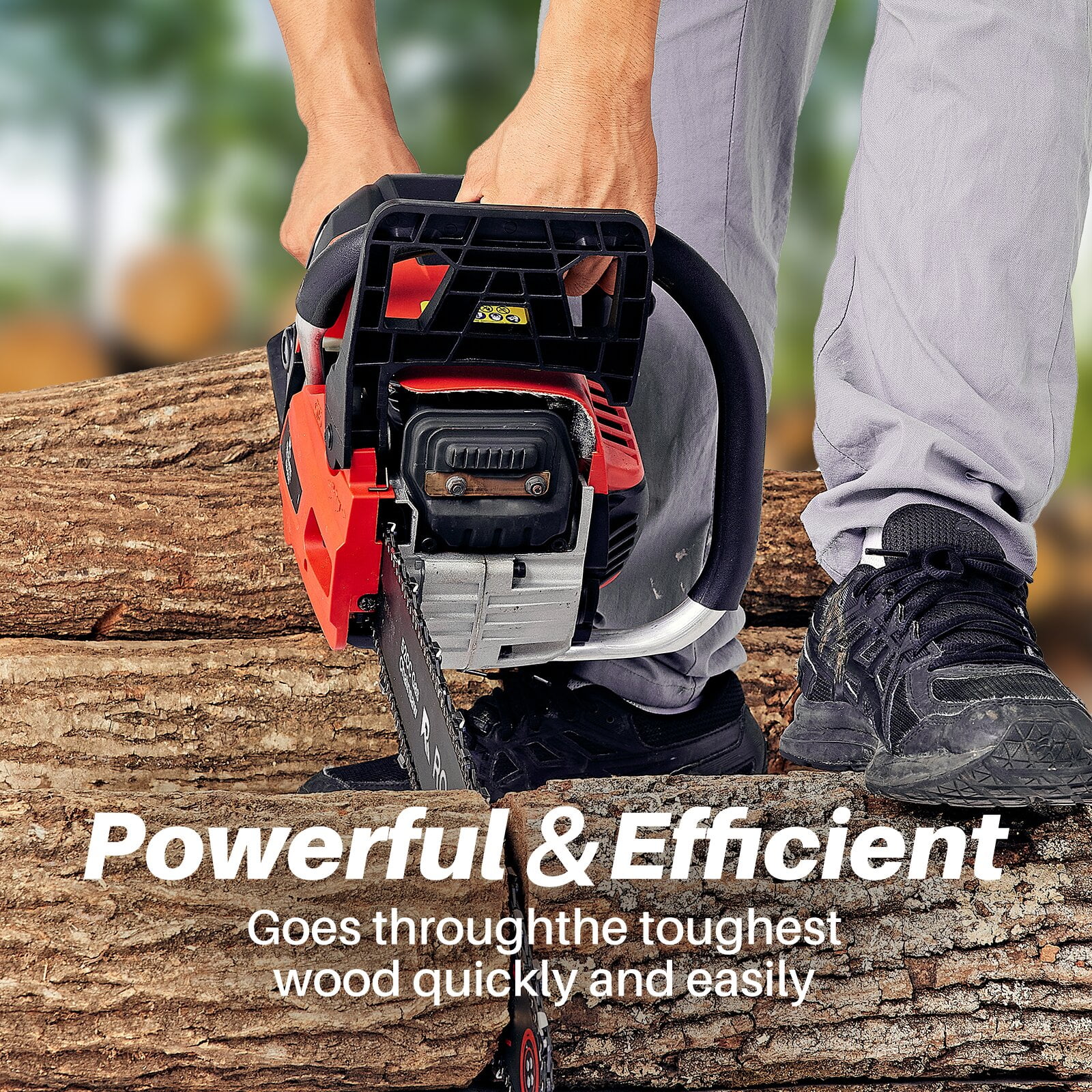 1 18-Inch 52cc 2-Cycle DOHC Gas Chainsaw with Automatic Chain Oiler - Image 6