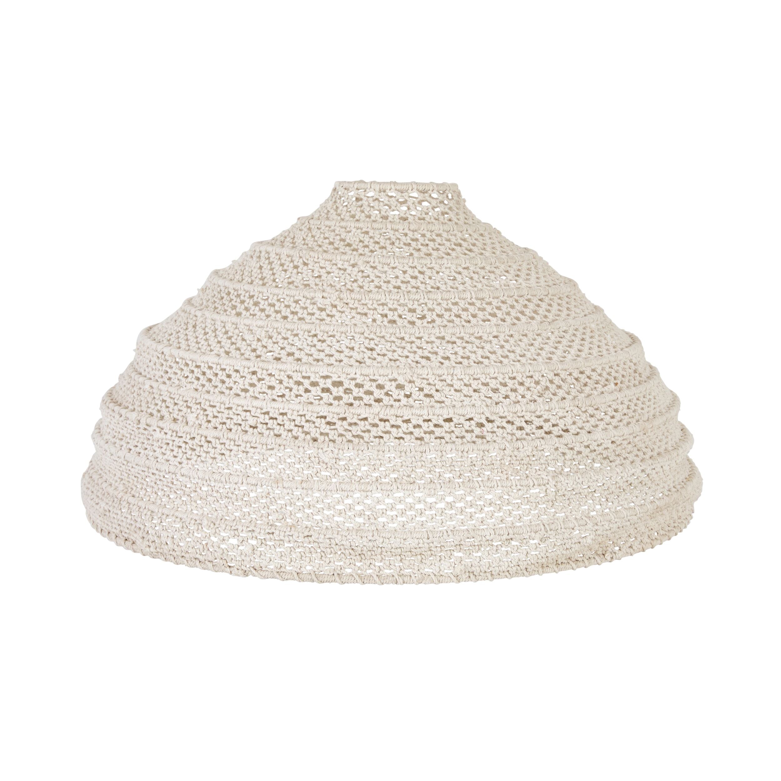 Julio Dome Cotton Rope Pendant White 80x54cm - SHADE ONLY