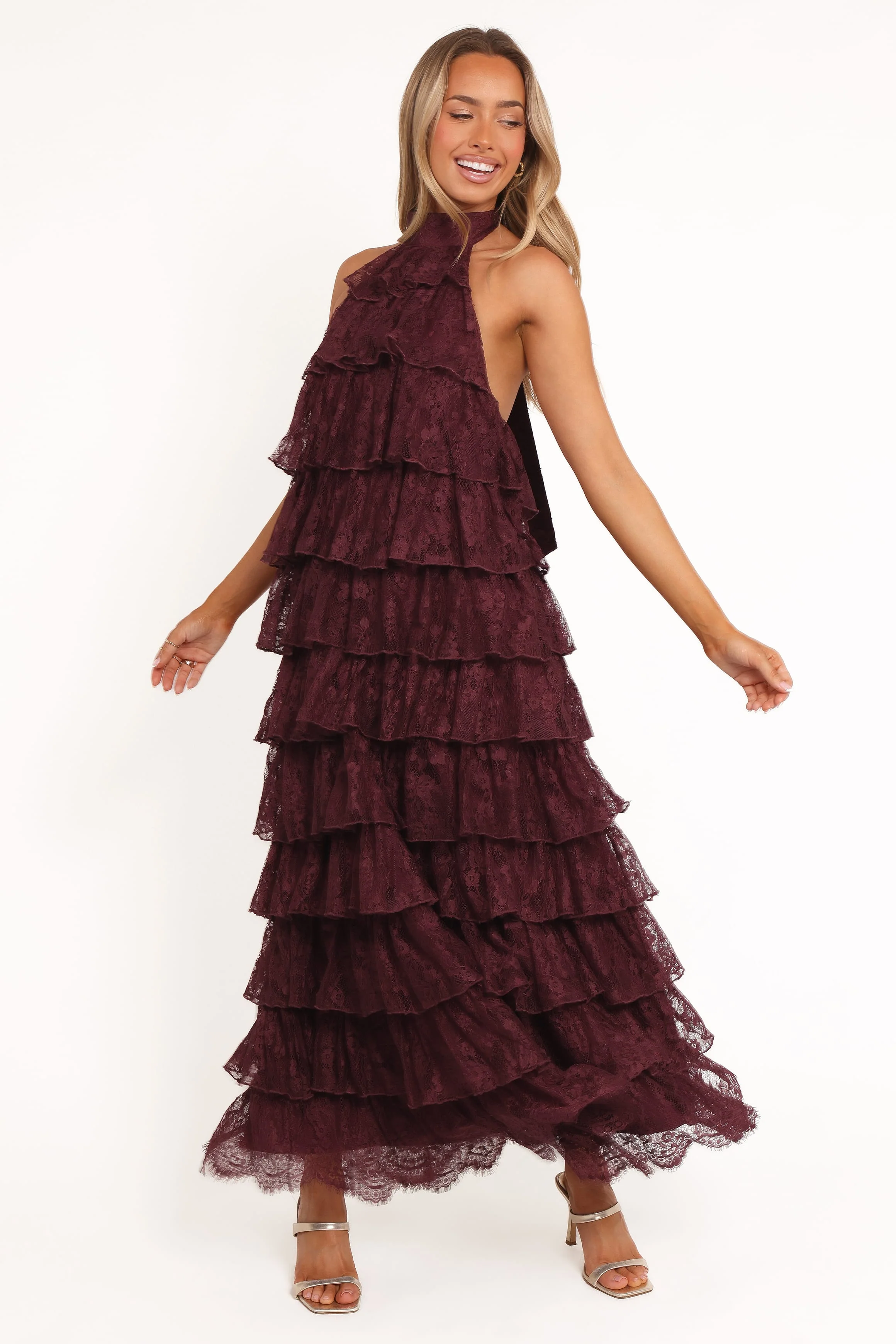 Zoella Maxi Dress - Cherry Lace