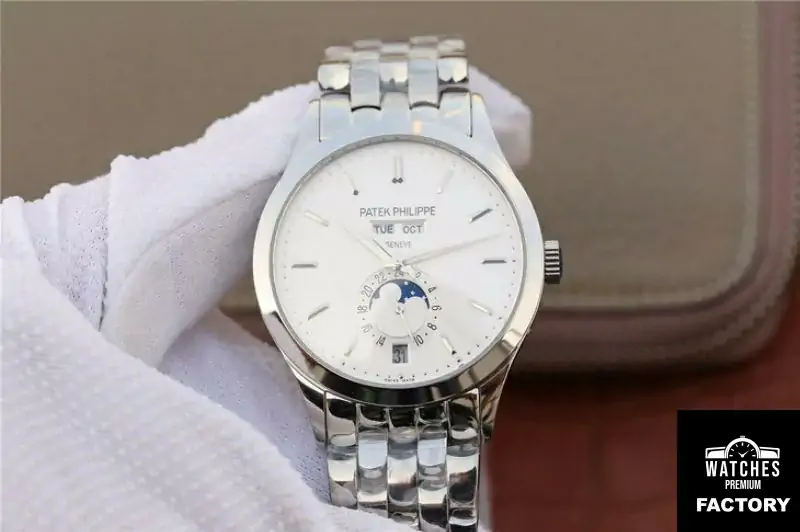 Patek Philippe Complications Annual Calendar 5396G KM Factory Steel Strap White Dial