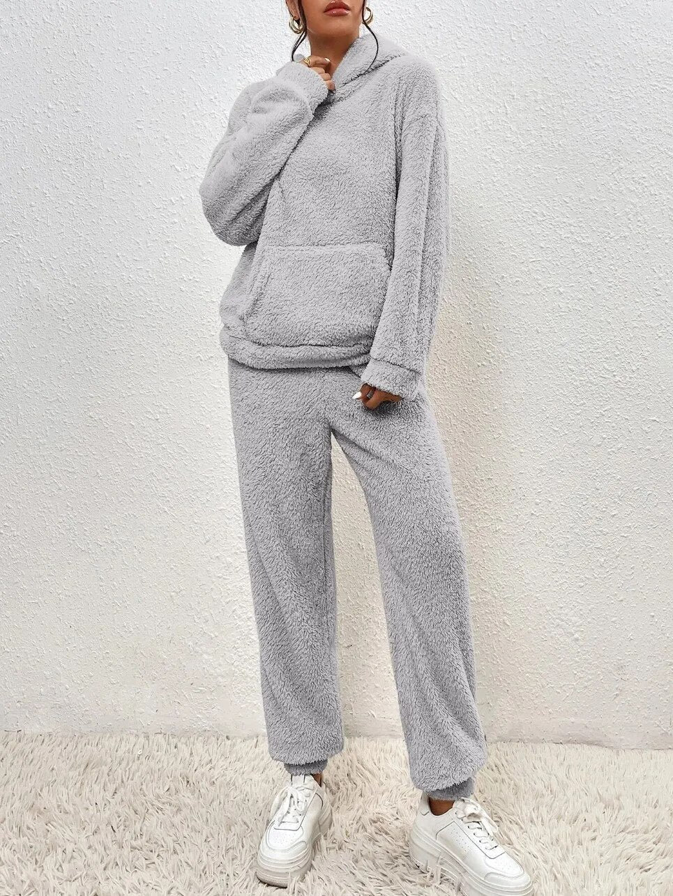 Ensemble de survêtement tricoté deux pièces pour femme