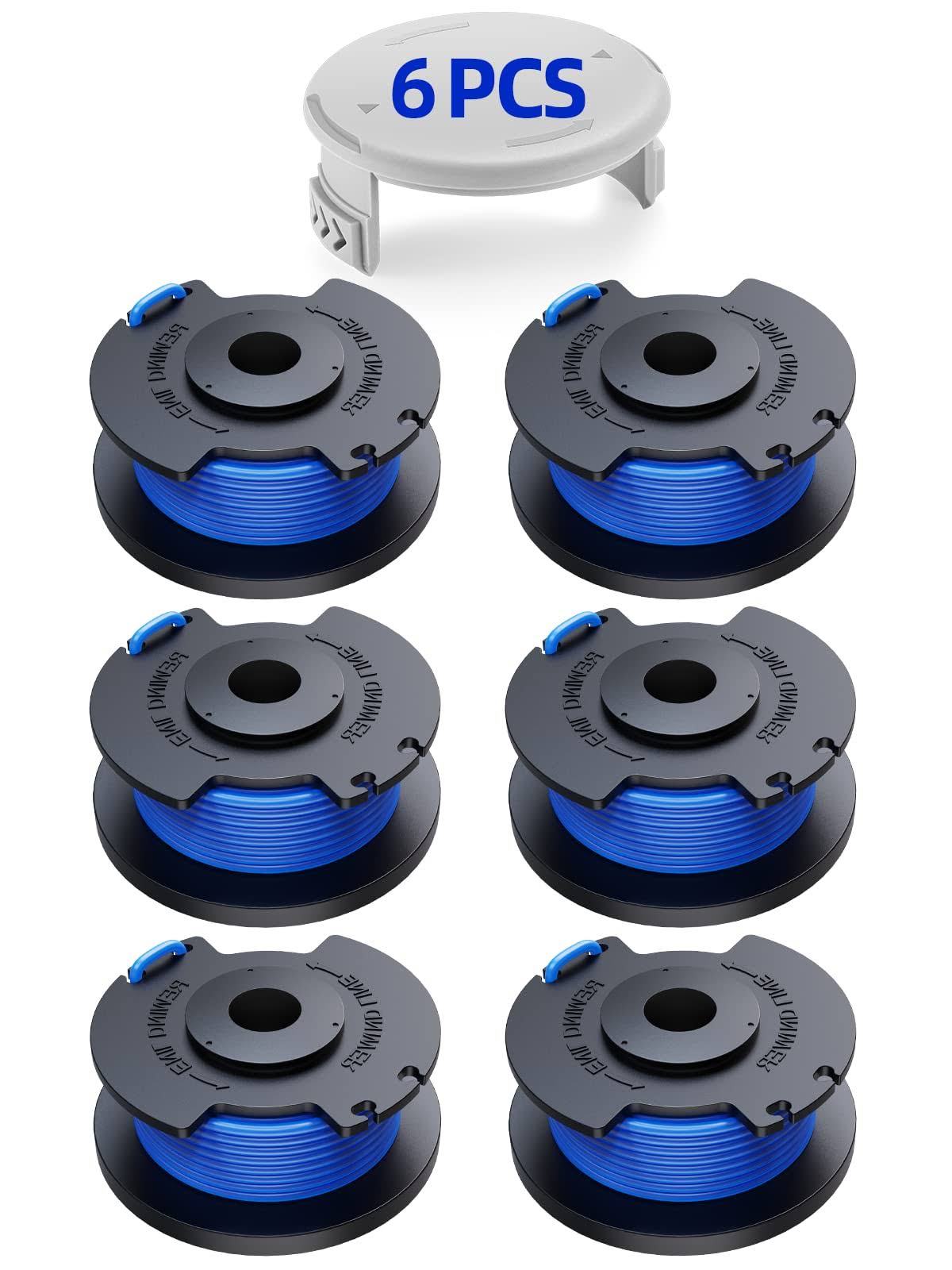 YWTESCH Trimmer String for Ryobi One+,Line String Trimmer Replacement Spool(AC14RL3A) and Cap(AC14HCA ),11 ft 0.065-Inch Compatible with Ryobi 18v,24v RB6