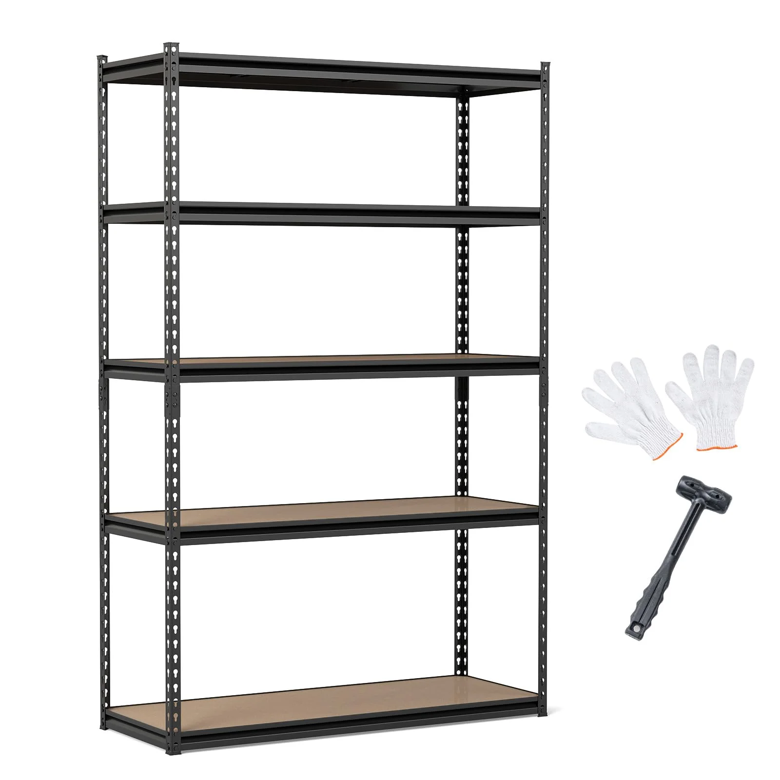 Tangkula 5-Tier Heavy Duty Garage Shelving Unit 2200 LBS Metal Storage Organizer Rack