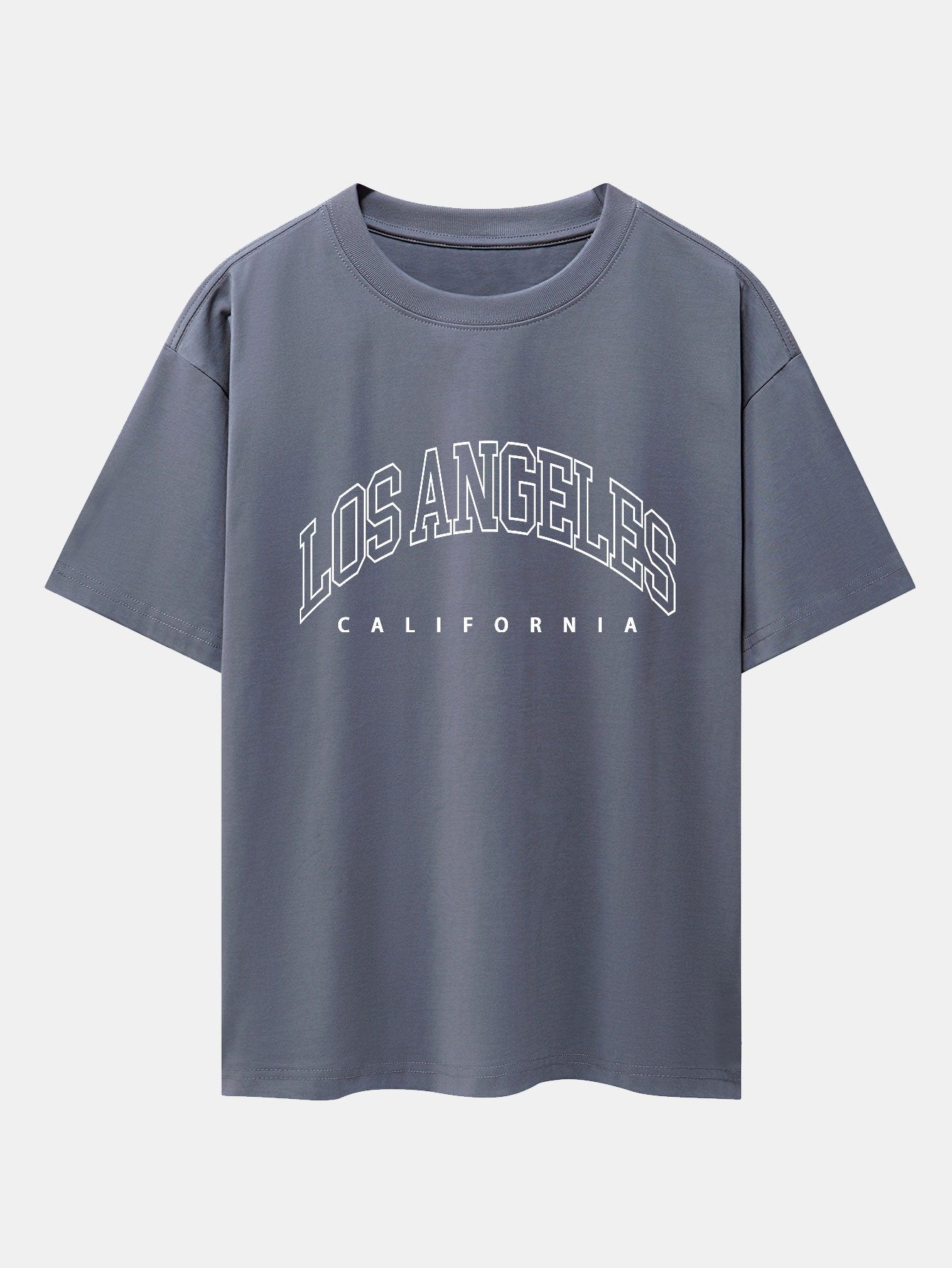 T-shirt oversize à épaules tombantes et imprimé lettres Los Angeles
