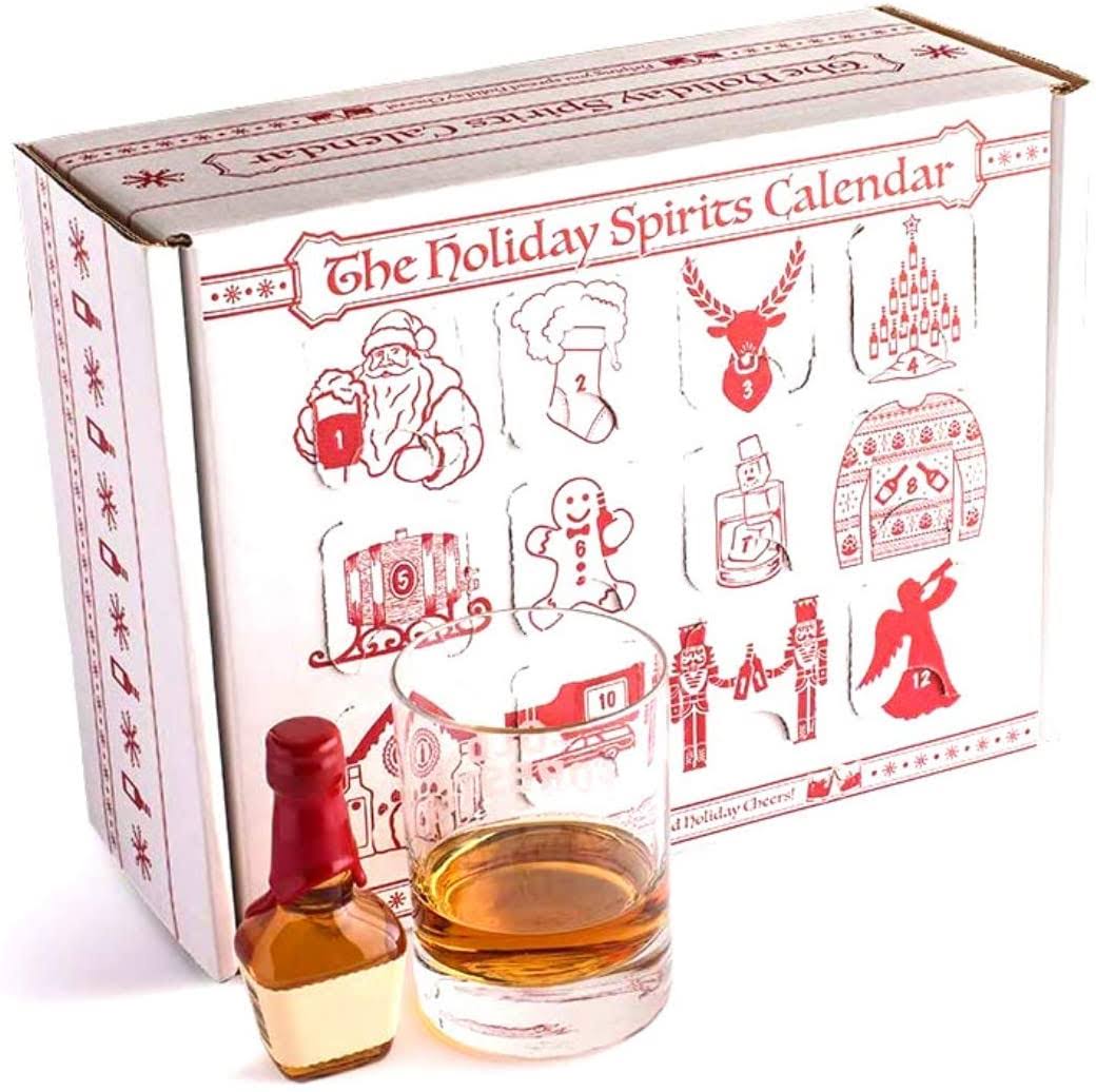 Holiday Spirits Calendars Advent Calendar for Alcohol & Adults | Gift Booze & Wine for Christmas 2023 | Great White Elephant & Holiday par
