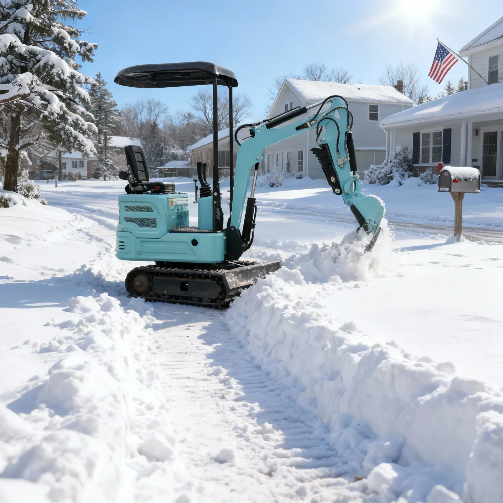 DigMaster  1.4 Ton Mini Excavator With Kubota Twin-Cylinder Diesel Engine Compact Excavator for Gardening Landscaping and Indoor Use EPA certified