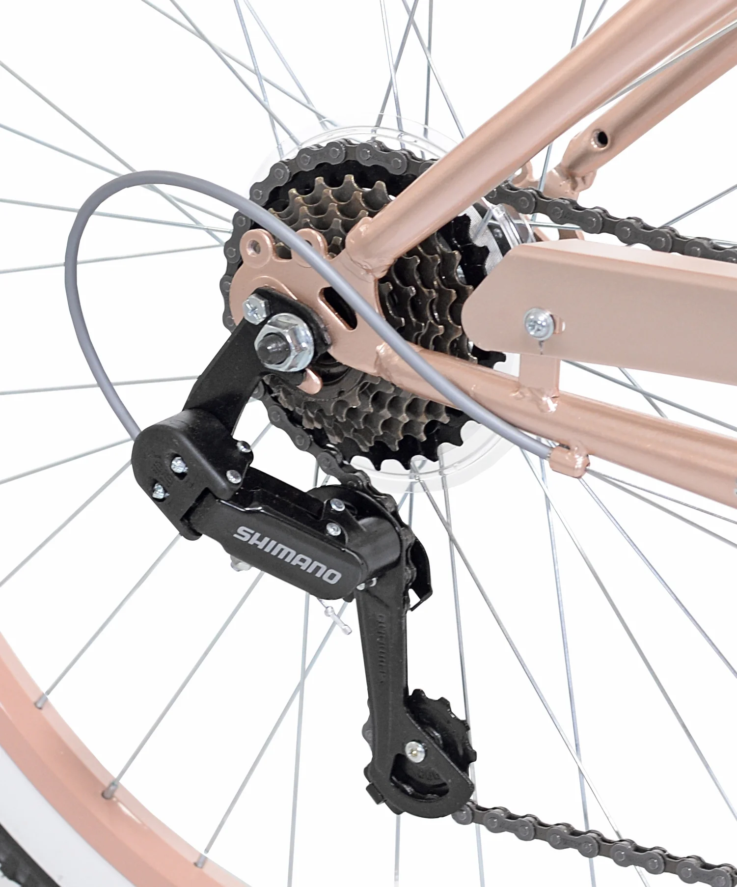 26" Bayside Cruiser Bicycle, Fits Rider: 5'2"-5'10", Rose Gold, Adult, Unisex(Gold) - Image 7