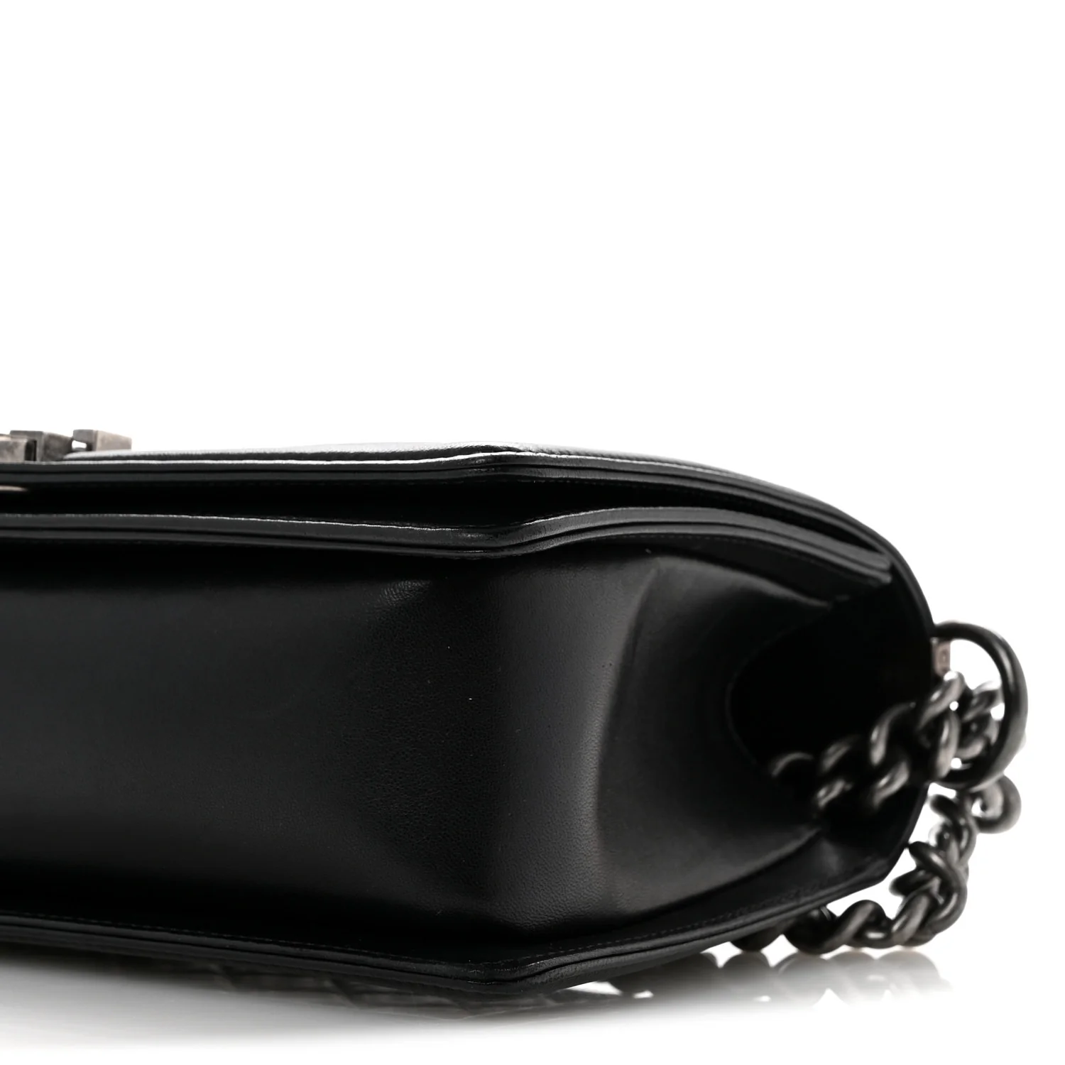 Lambskin Quilted Medium Boy Flap Black
