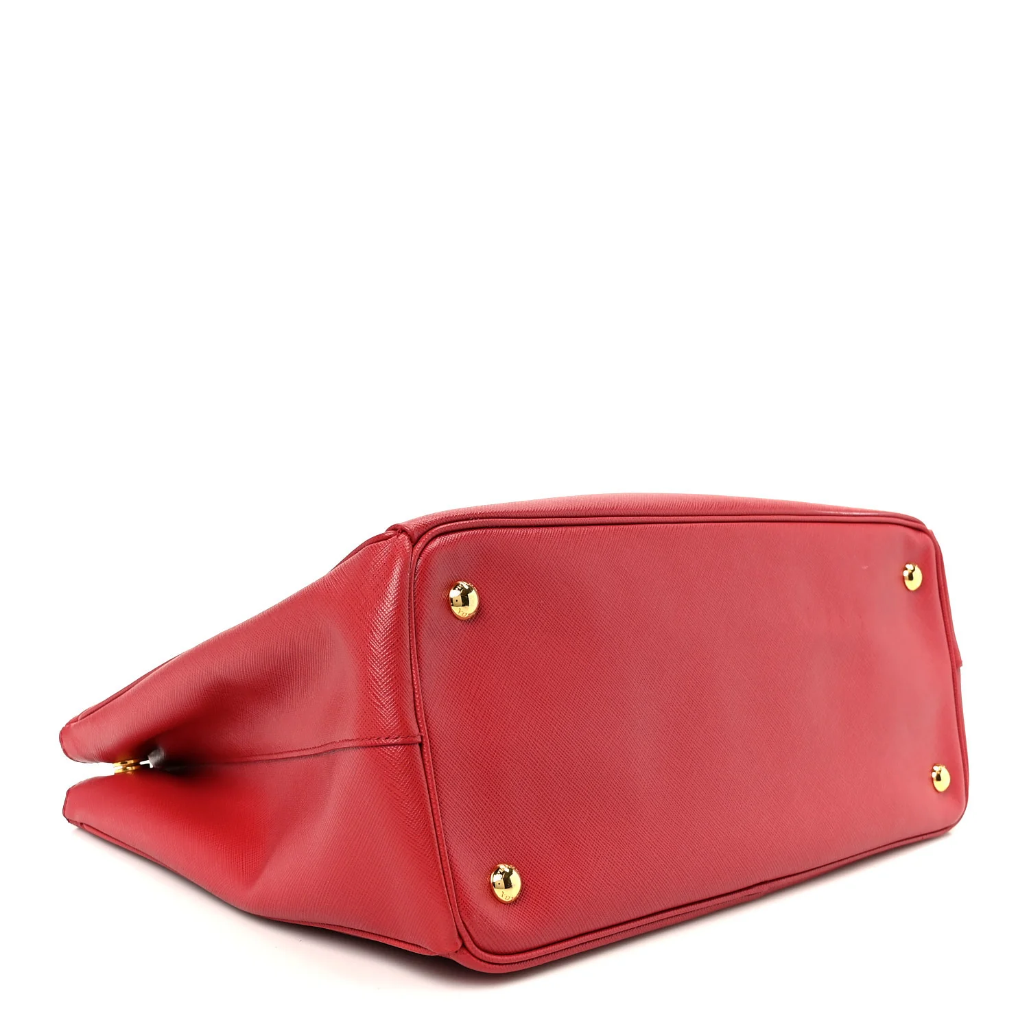 Saffiano Lux Large Double Zip Tote Fuoco