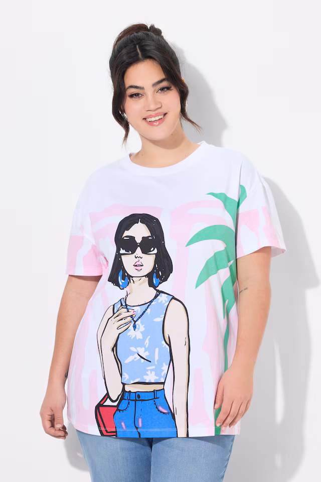 T-shirt, boxy fit, women's motif