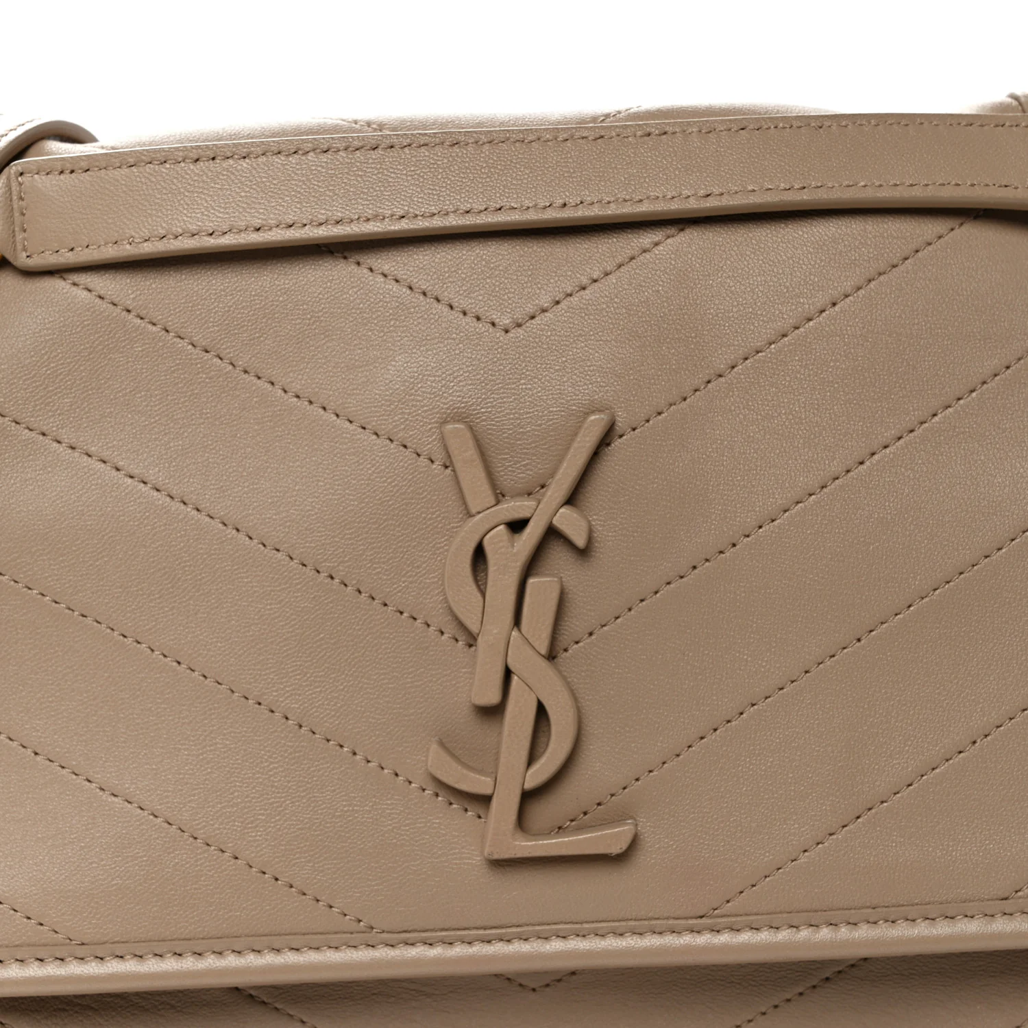 Lambskin Matelasse Monogram Medium Niki Chain Satchel Dark Beige