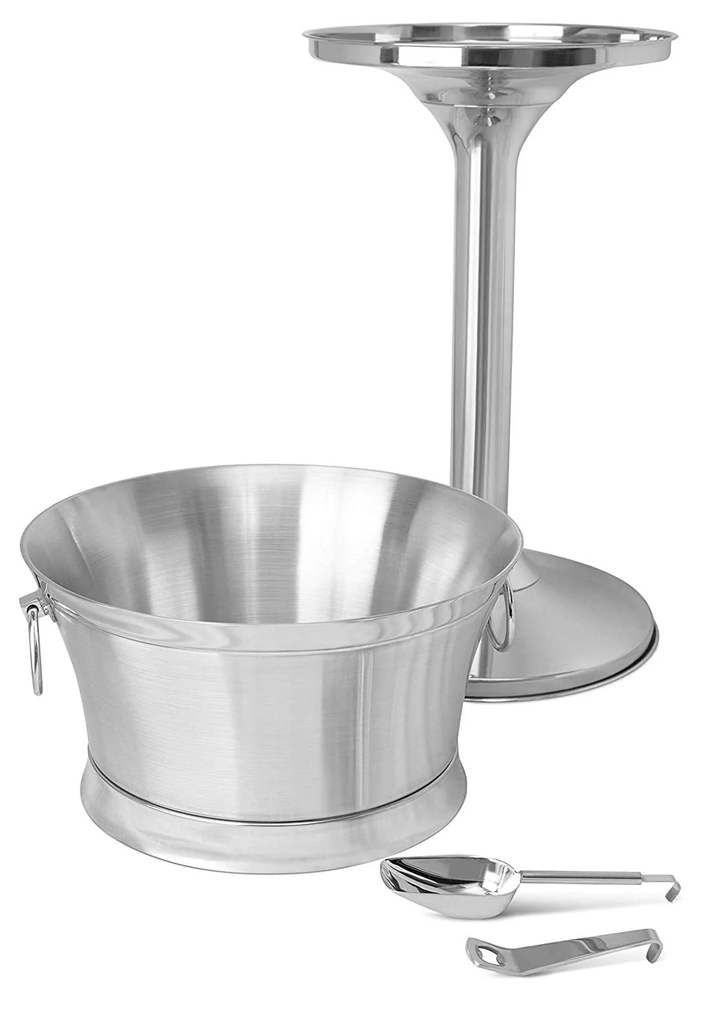 Birdrock Home 18/8 Stainless Steel 30 Qt. Beverage Tub with Stand - Silver