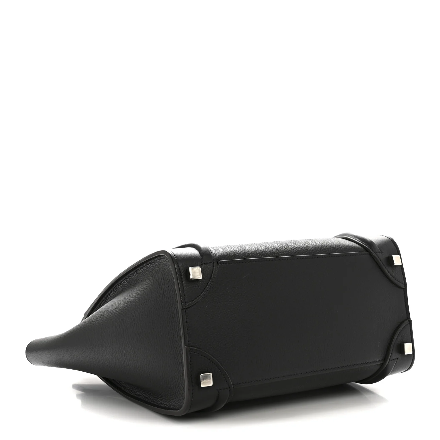 Drummed Calfskin Micro Luggage Black