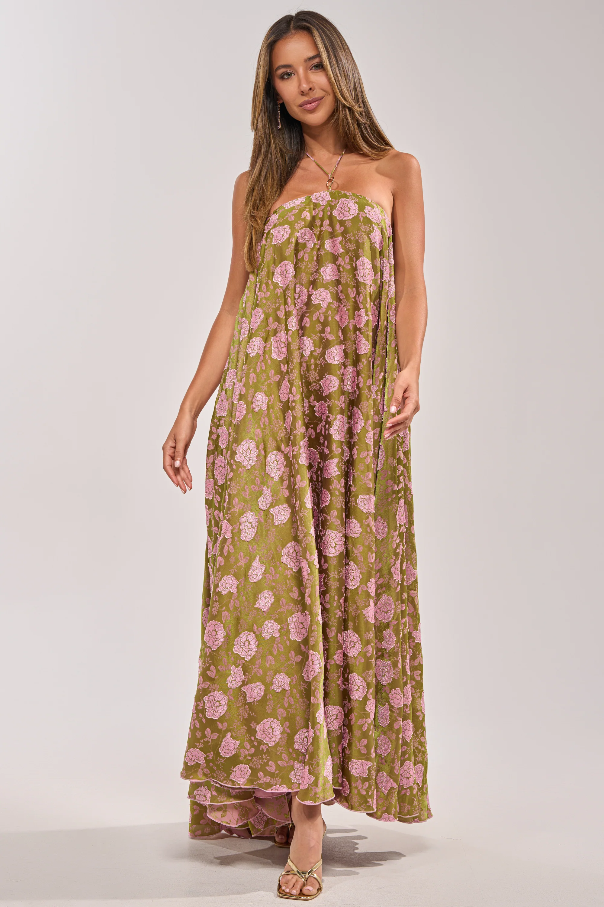 MIDNIGHT GARDEN FLORAL MAXI DRESS - Akira Store