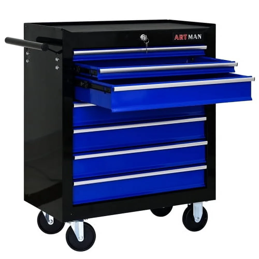 ARTMAN 7 Drawer Tool Rolling Storage Cart ,Tool Boxes Tool Chest with Wheels and Drawers for Garage Workshop Warehouse