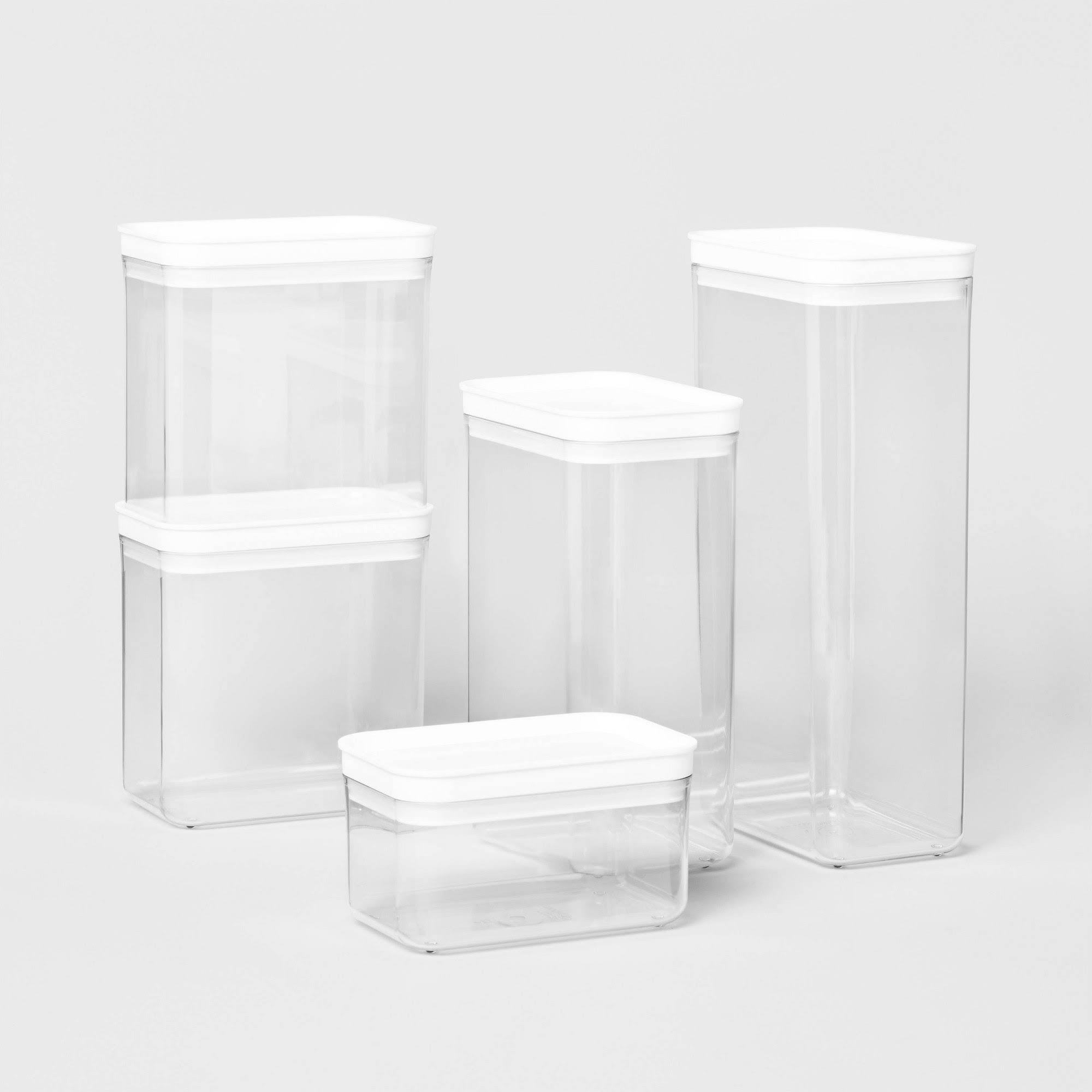 5pc Airtight Canister Set White - Brightroom
