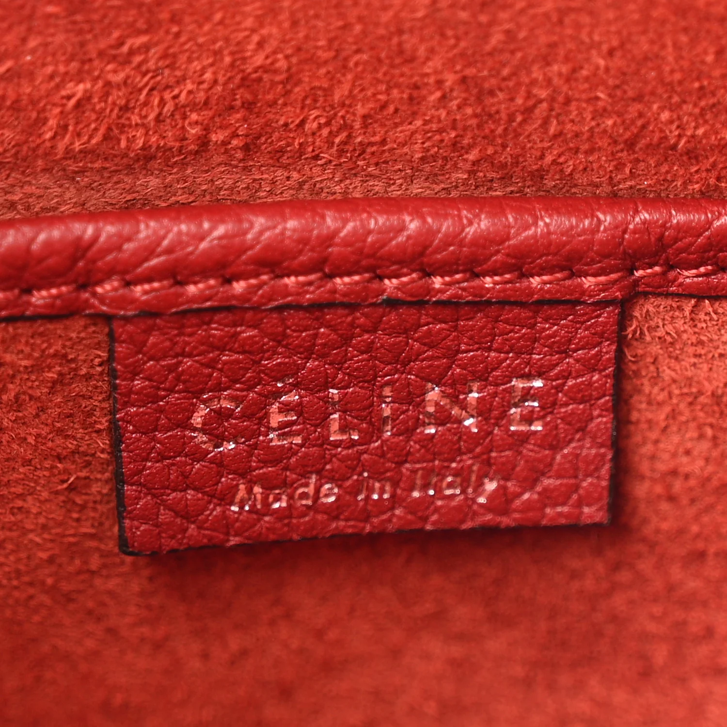 Drummed Calfskin Nano Luggage Merlot