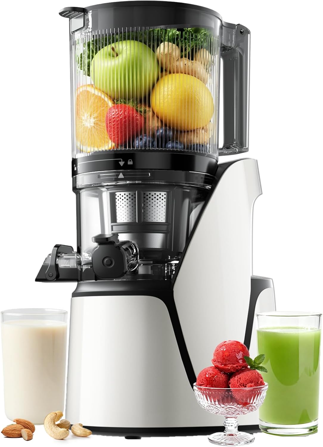 Juicer Machines, 3-in-1 Cold Press Juicer with 6.5