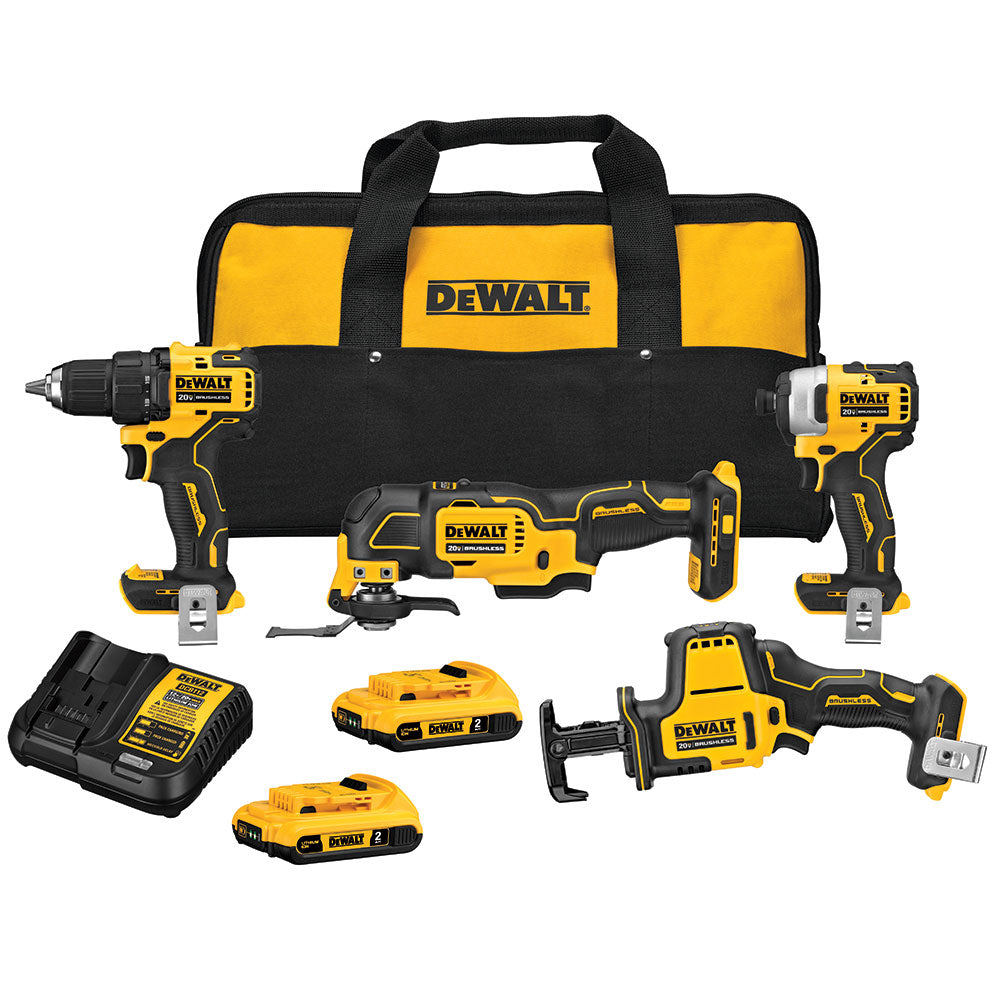 Kit de 4 outils sans balais DeWalt DCK489D2 ATOMIC 20V Max