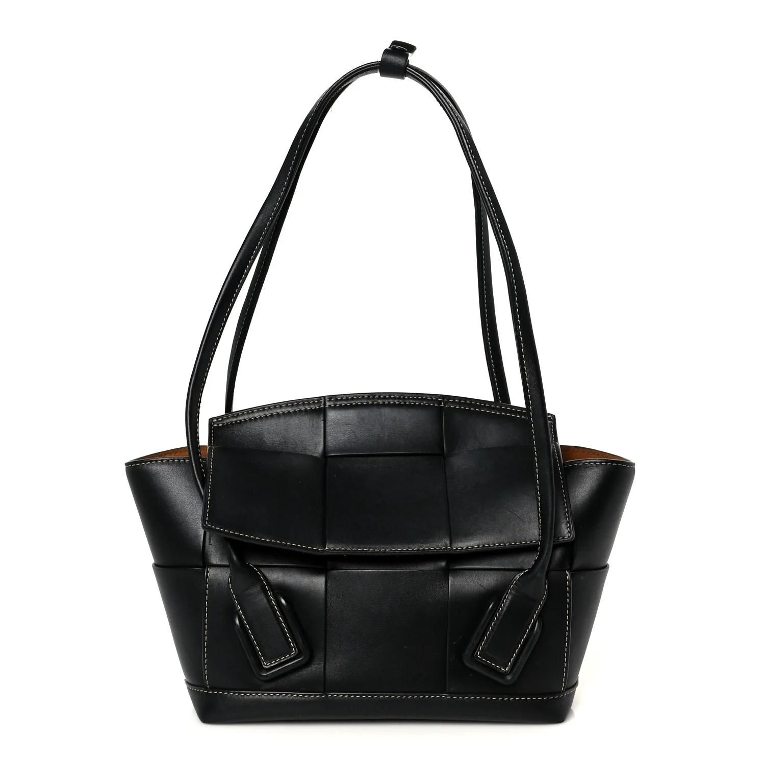 French Calfskin Maxi Intrecciato Arco 33 Black