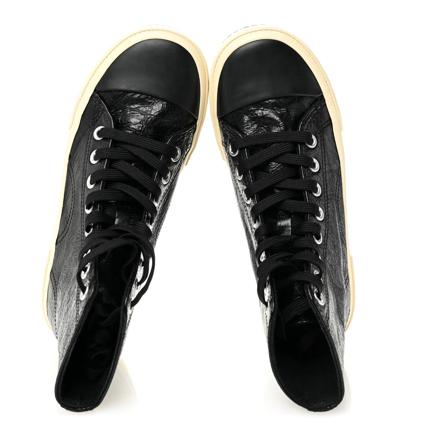 Agneau Arena Womens Paris High Top Sneakers 37 Black